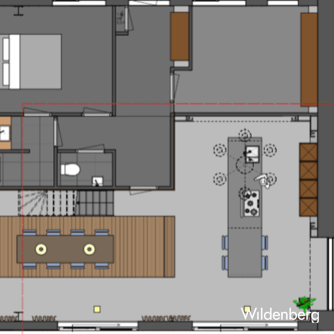 interieurarchitect Stan van den Wildenberg ontwerpt interieur voor loft appartement met keuken eiland met indirecte verlichting