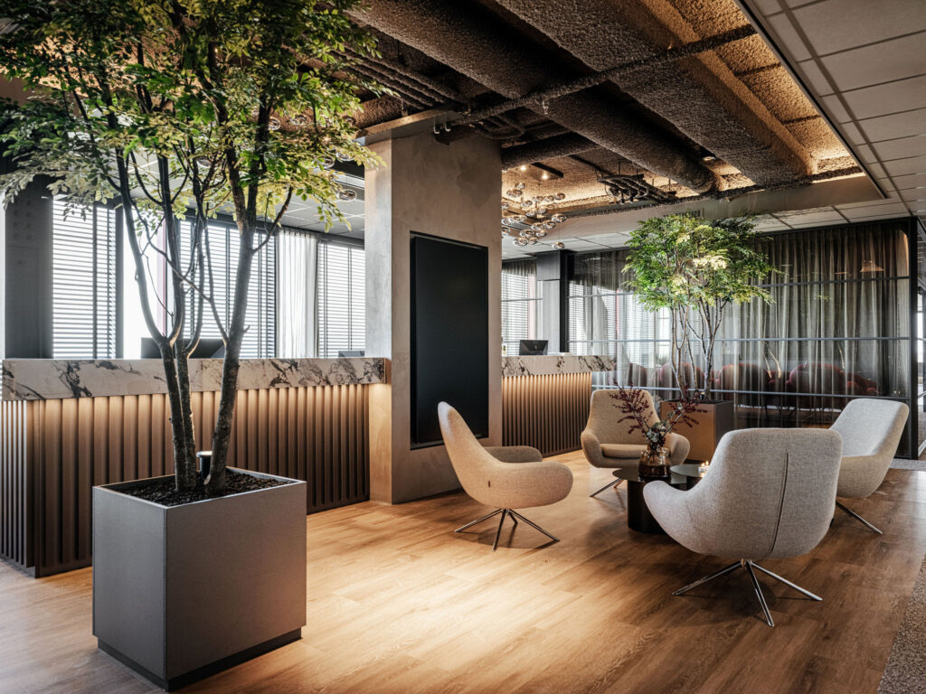 interieurarchitect Wildenberg interieurarchitectuur Benkey WTC Almere 21e verdieping We Complete Maretti receptie