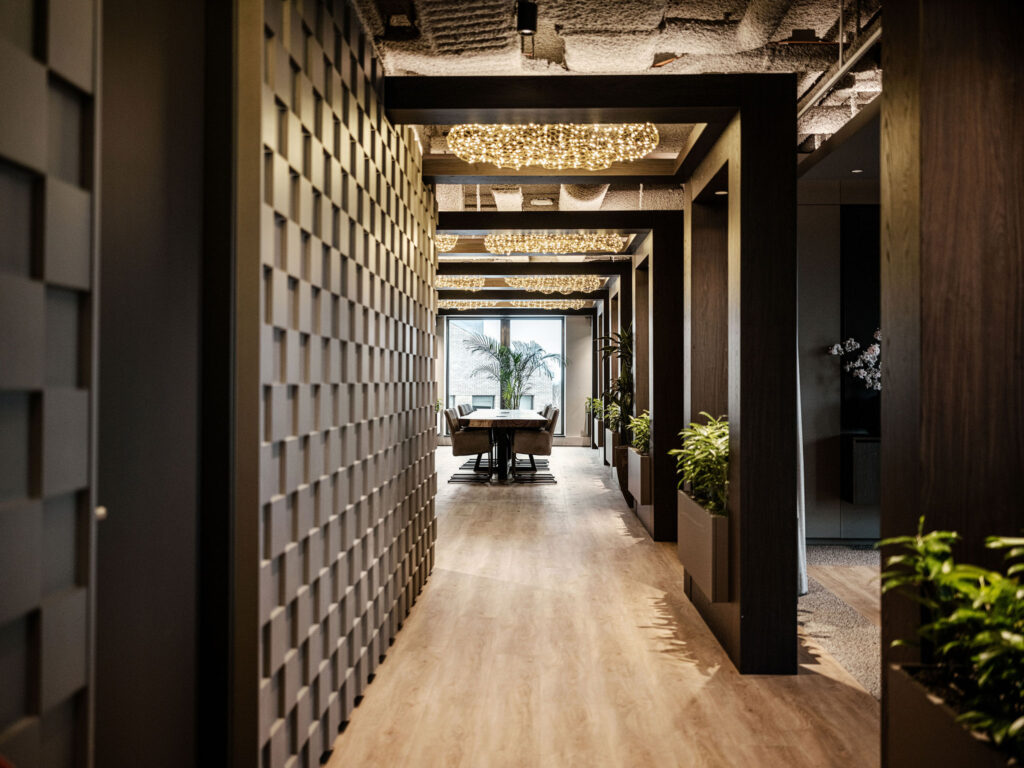 interieurarchitect Wildenberg NTT Data kantoor Meinema Peter Baas wandafwerking gangzone